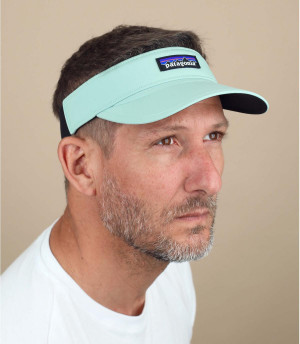 green visor Patagonia Airshed Visor gypsum green